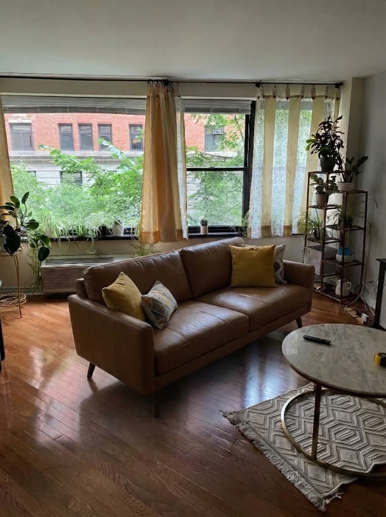 Brown leather couch option