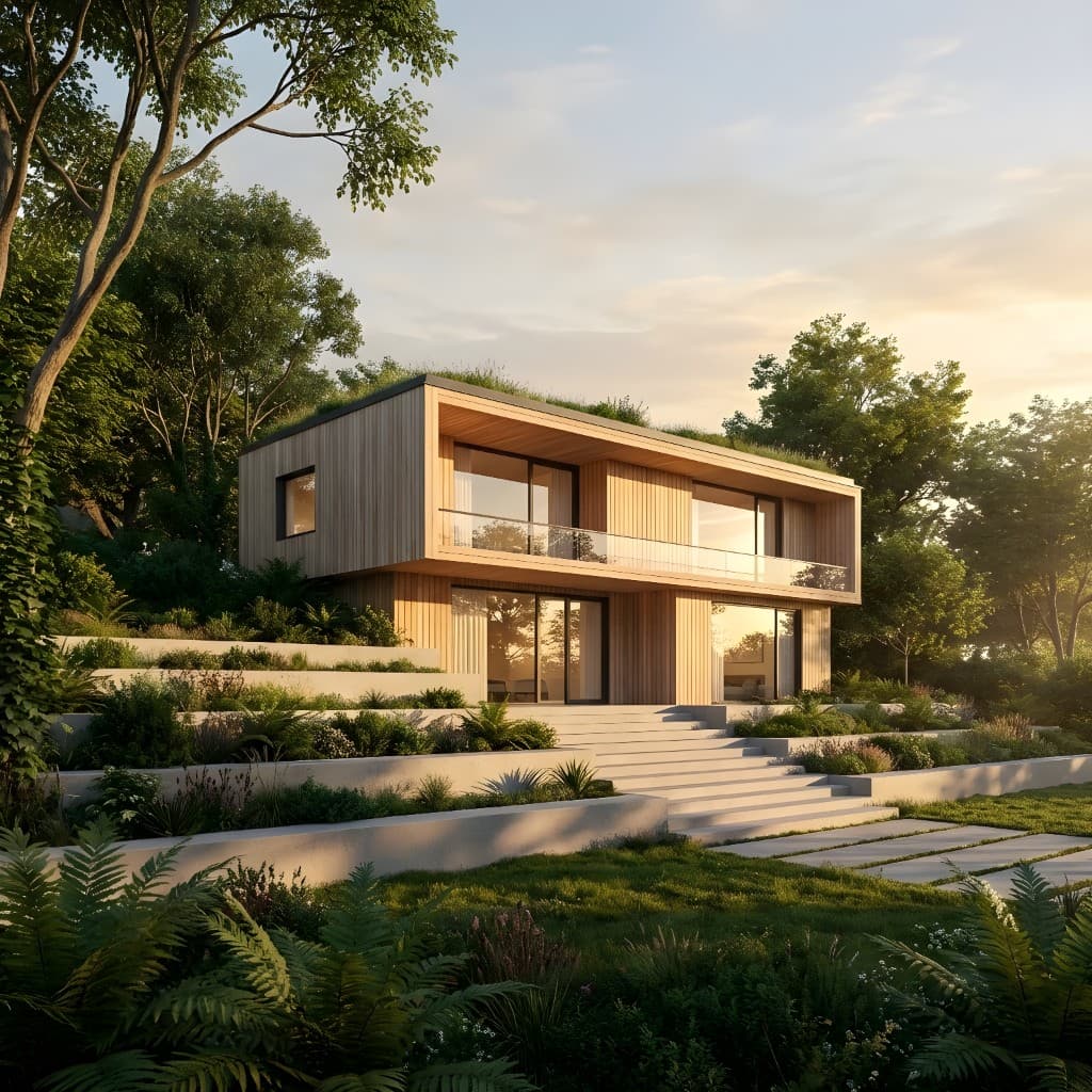 Enhanced architectural render with improved details