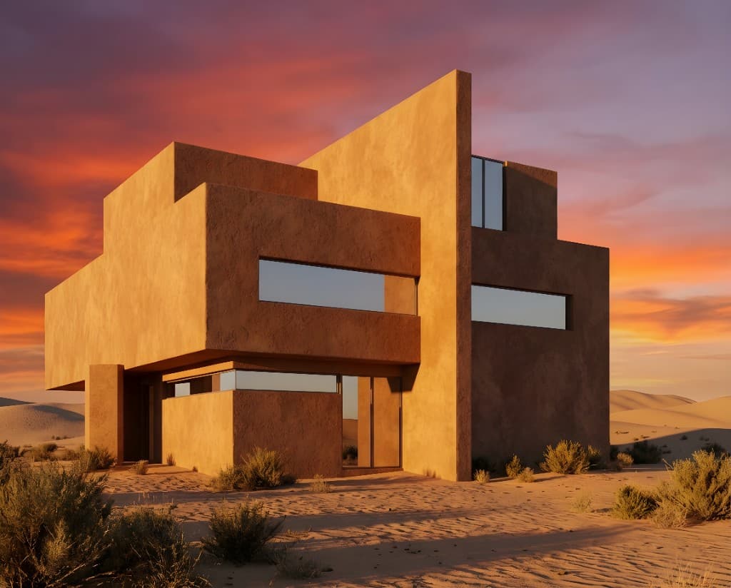 Mediterranean-inspired desert architecture